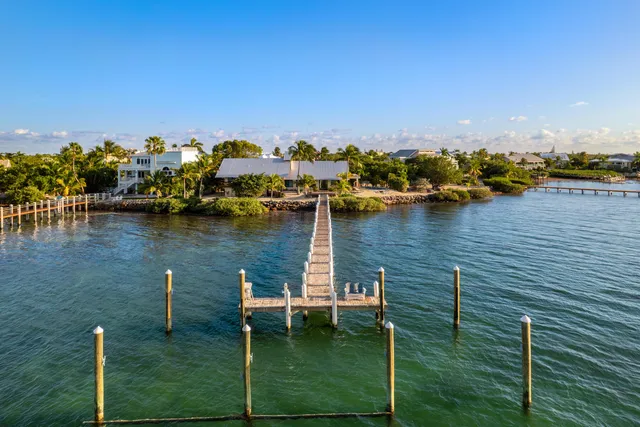 a view of a lake with houses