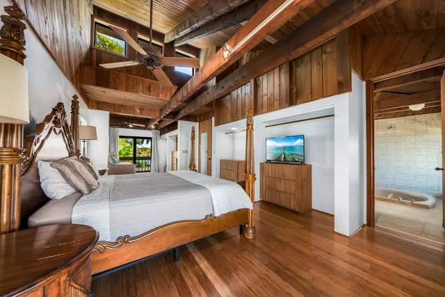 a view of a lake with boats