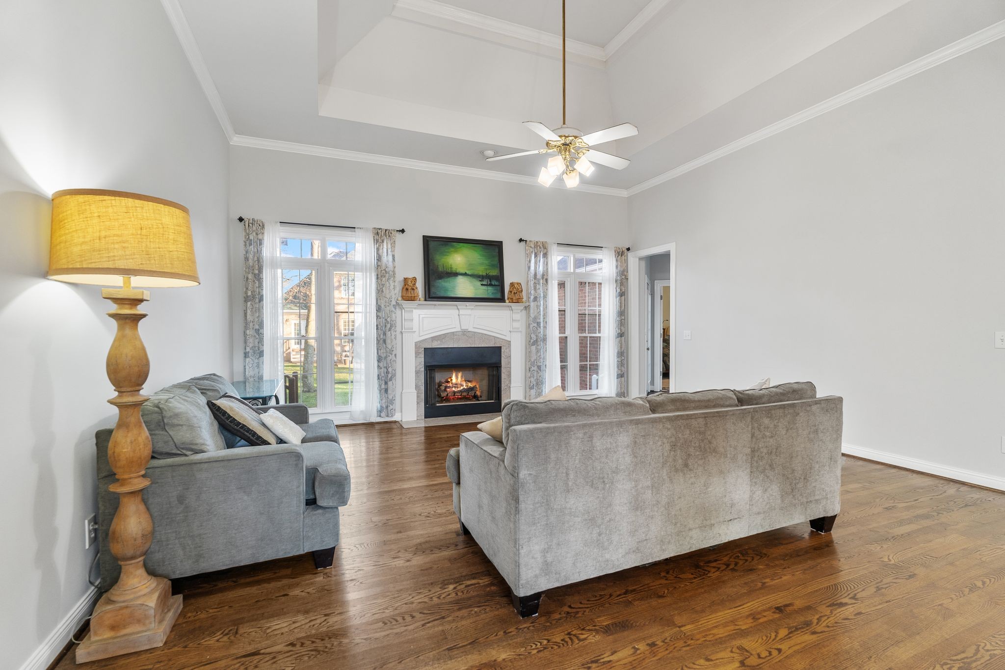 2402 Verona Place Murfreesboro, TN 37130 - Photo 6 of 41 a living room with furniture and a fireplace
