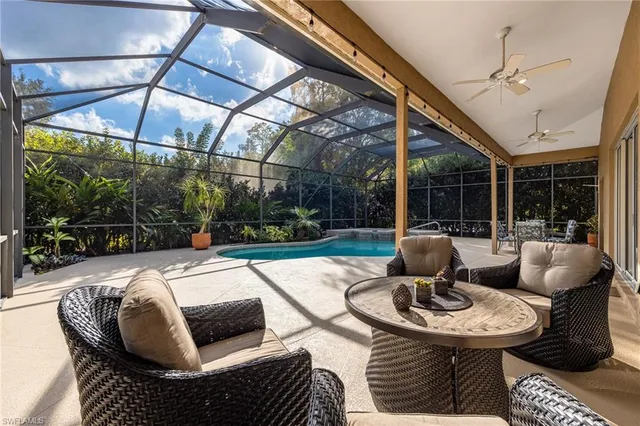 a outdoor living space with patio furniture and a potted plant