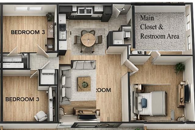 196 Farrell Road, Unit 2 Weslaco, TX 78596 - Photo 5 of 12 a picture of a room with table and chairs