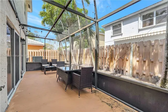 a outdoor space with patio