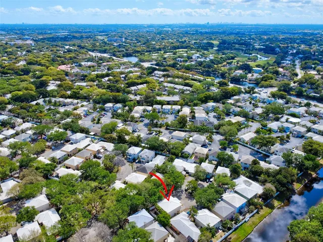 an aerial view of multiple house