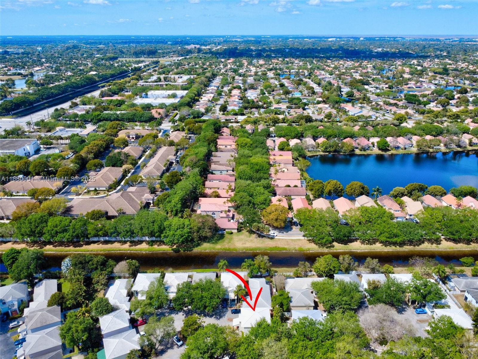 9900 Northwest 2nd Court Plantation, FL 33324 - Photo 51 of 56 an aerial view of lake and residential houses with outdoor space