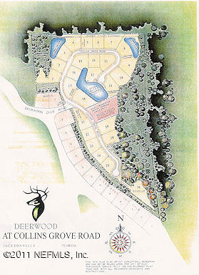 7792 Collins Grove Road Jacksonville, FL 32256 - Photo 5 of 7 Architectural drawing of plat