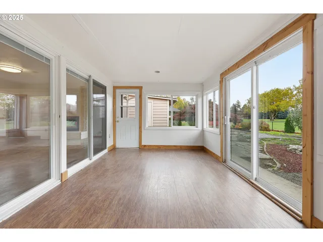 a view interior of a house with wooden floor