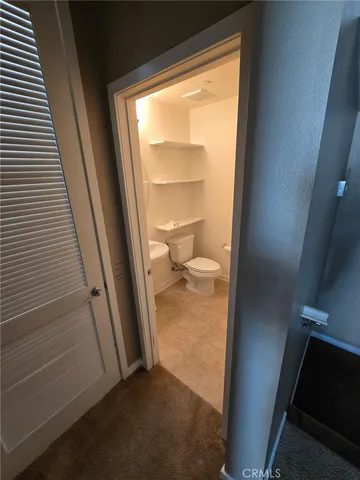 a view of a bathroom from a window