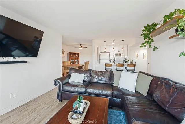 a living room with furniture and a couch