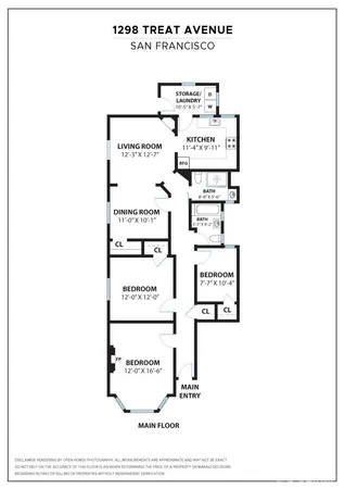 $7,000 | 1298 Treat Avenue, San Francisco, CA 94110
