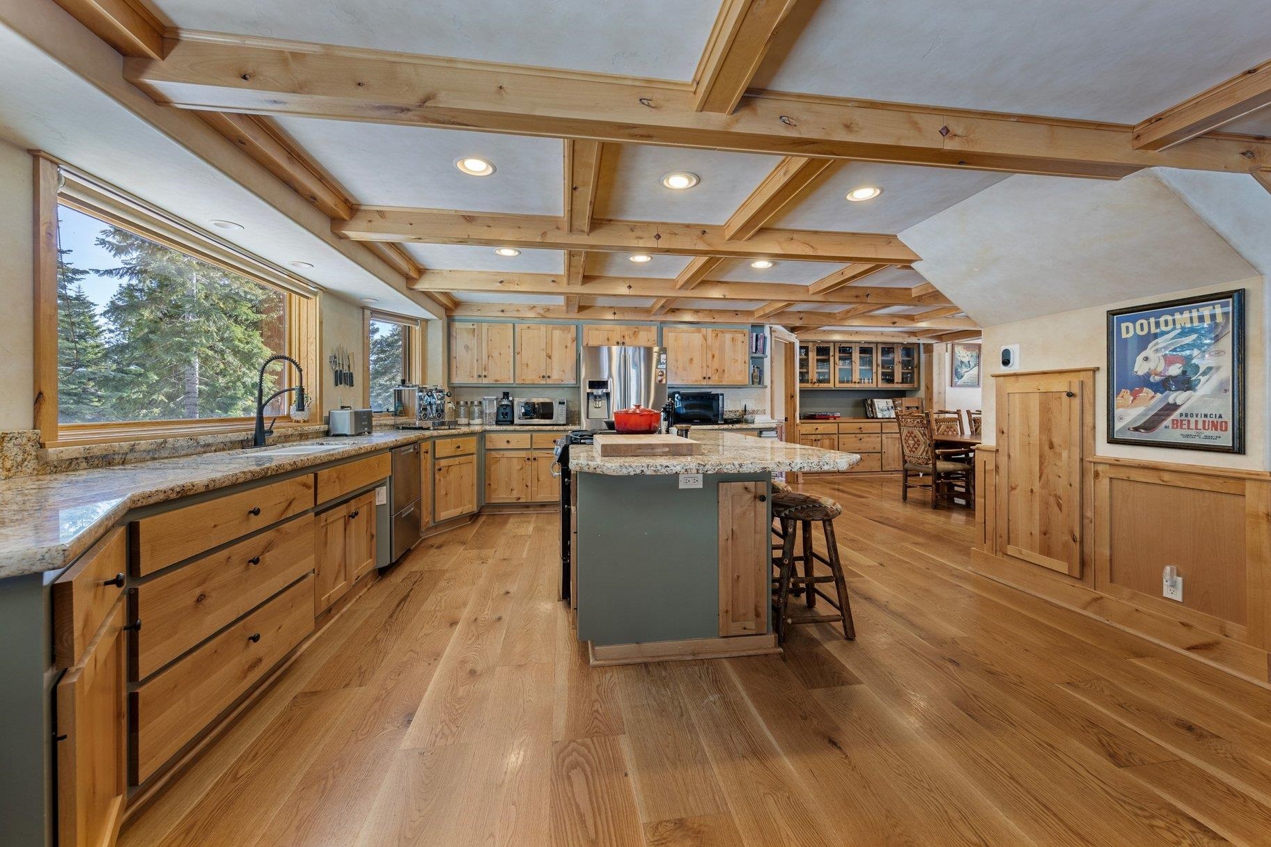 6442 Donner Road Tahoe Vista, CA 96148 - Photo 6 of 28 a kitchen with lots of counter top space
