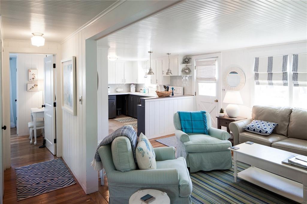 Gleaming hardwood floors, beadboard...