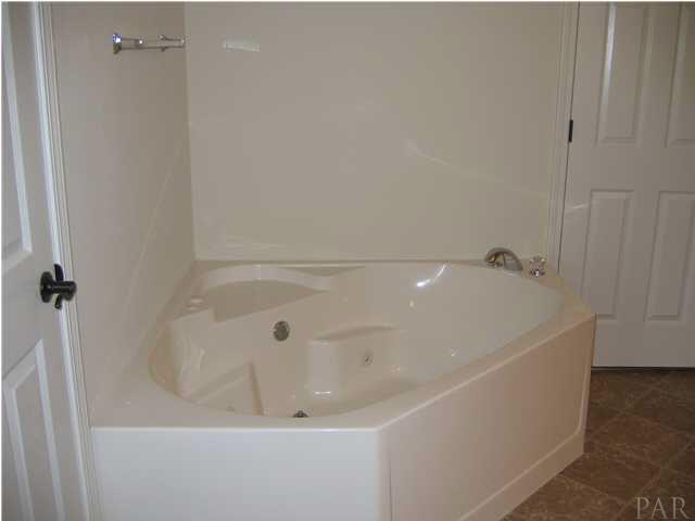 Garden tub with whirlpool jets in Master bath