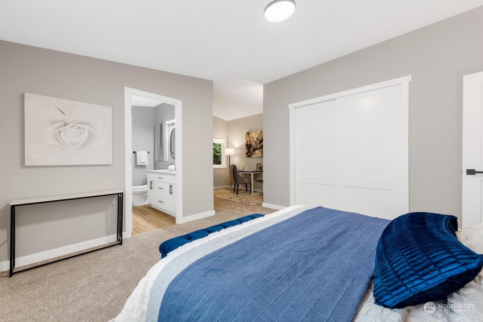 20500 32nd Drive Southeast Bothell, WA 98012 - Photo 14 of 28 a bedroom with a bed and a chair with the outer view
