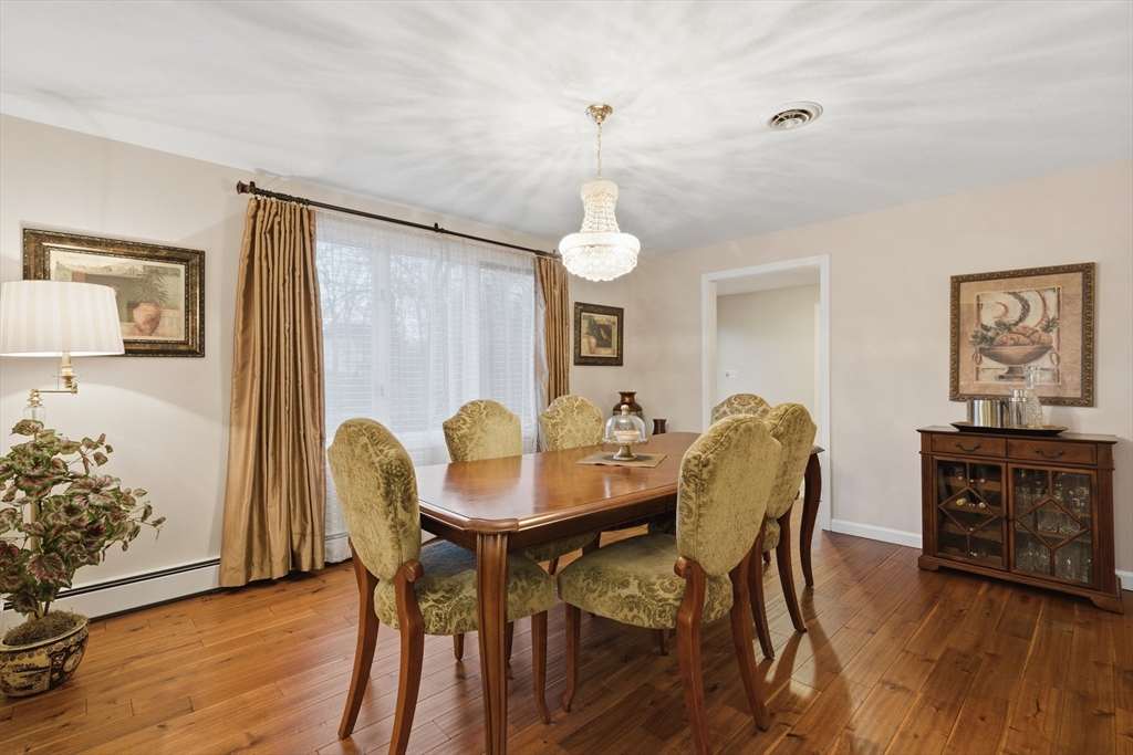 22 Magnolia Road Sharon, MA 02067 - Photo 13 of 42 a view of a dining room with furniture and wooden floor