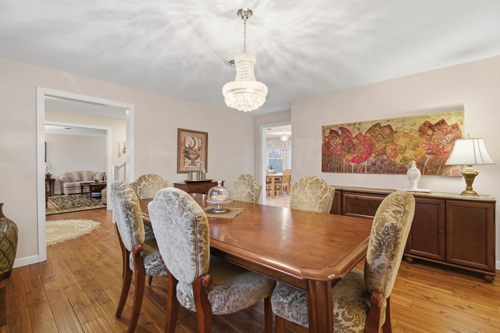 22 Magnolia Road Sharon, MA 02067 - Photo 14 of 42 a view of a dining room with furniture window and wooden floor