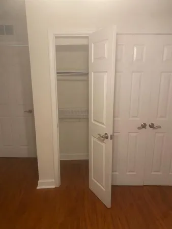 a view of a wooden door