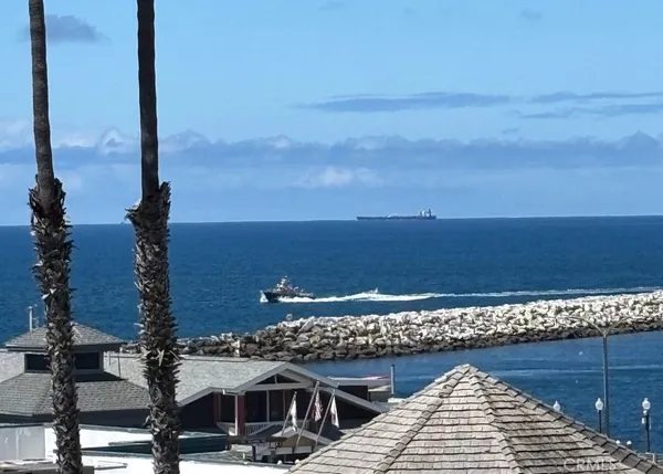 a view of a balcony with an ocean view