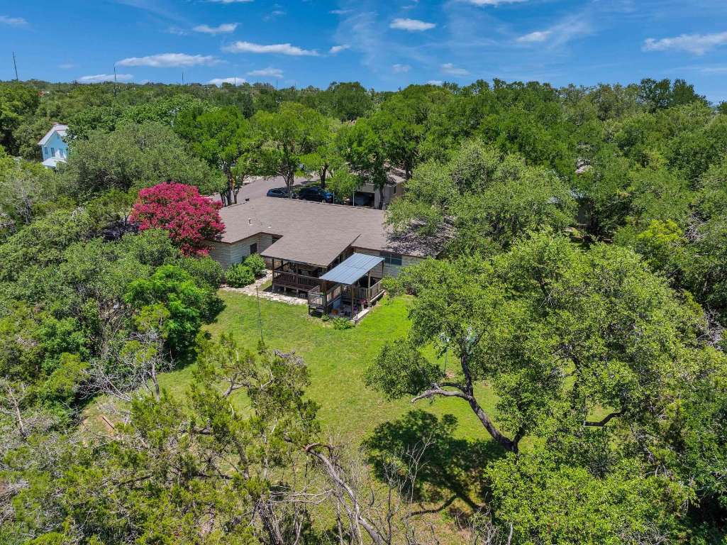 508 Morris Drive Georgetown, TX 78628 - Photo 17 of 40 an aerial view of a house with yard and outdoor seating