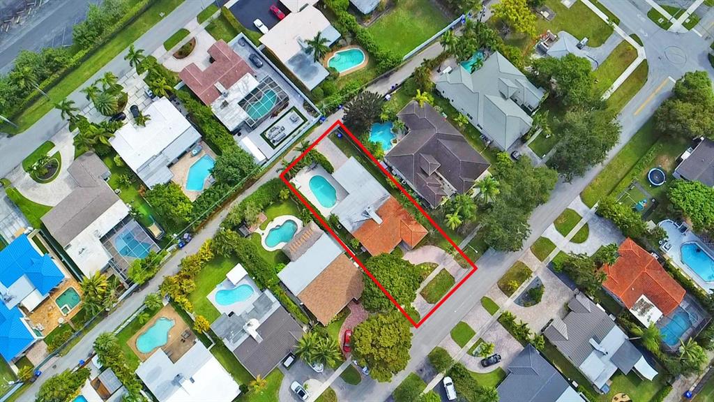 1336 Funston Street Hollywood, FL 33019 - Photo 38 of 51 an aerial view of a house with a yard
