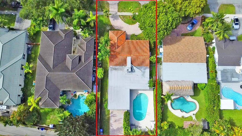 1336 Funston Street Hollywood, FL 33019 - Photo 44 of 51 an aerial view of a house with yard and swimming pool