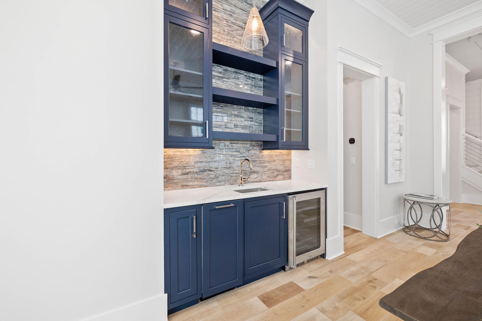 27 Grand Inlet Inlet Beach, FL 32461 - Photo 11 of 65 a bathroom with a granite countertop sink and a mirror