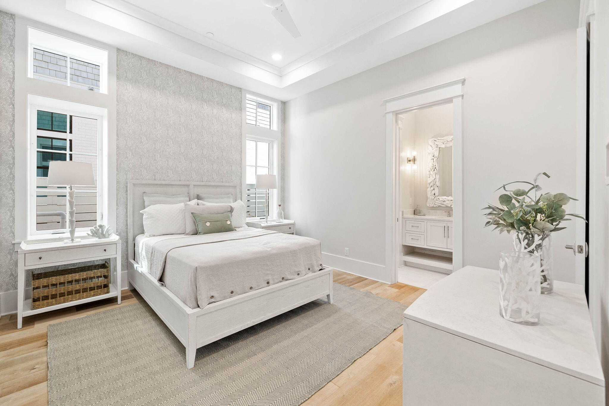 27 Grand Inlet Inlet Beach, FL 32461 - Photo 18 of 65 a bedroom with a bed and a potted plant