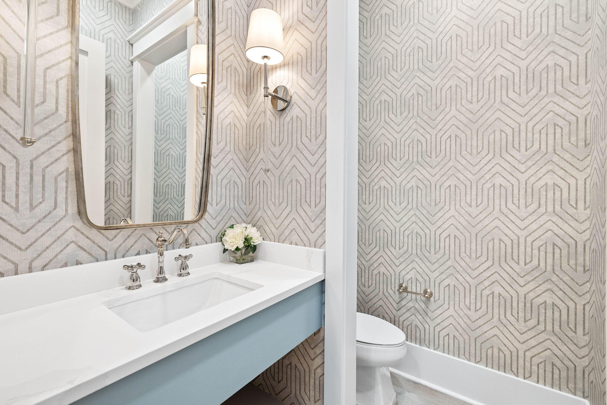 27 Grand Inlet Inlet Beach, FL 32461 - Photo 34 of 65 a bathroom with a sink a toilet and shower curtain