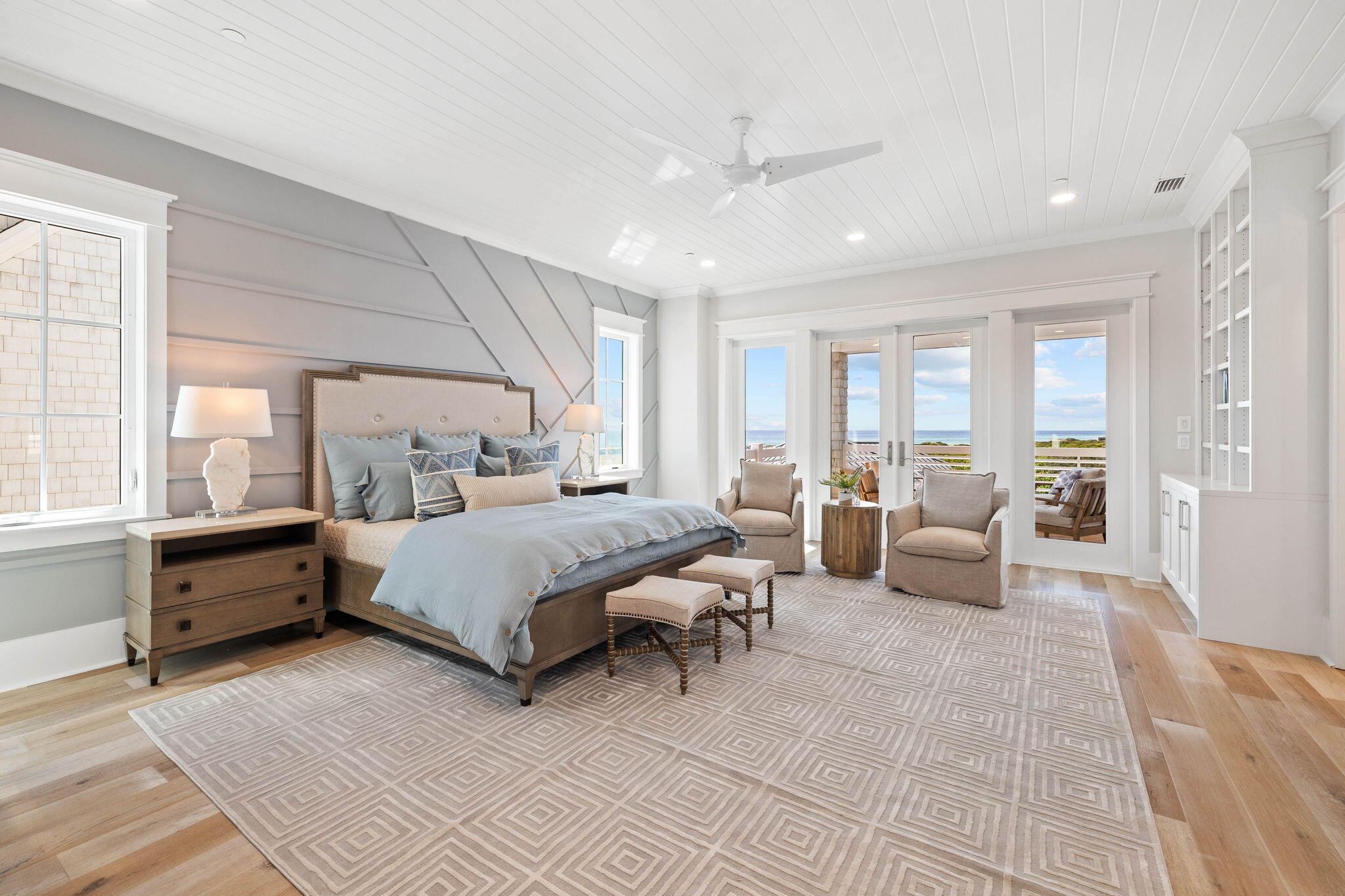 27 Grand Inlet Inlet Beach, FL 32461 - Photo 42 of 65 a bedroom with furniture and large windows