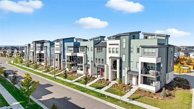 a front view of a multi story building