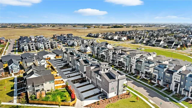 an aerial view of a city
