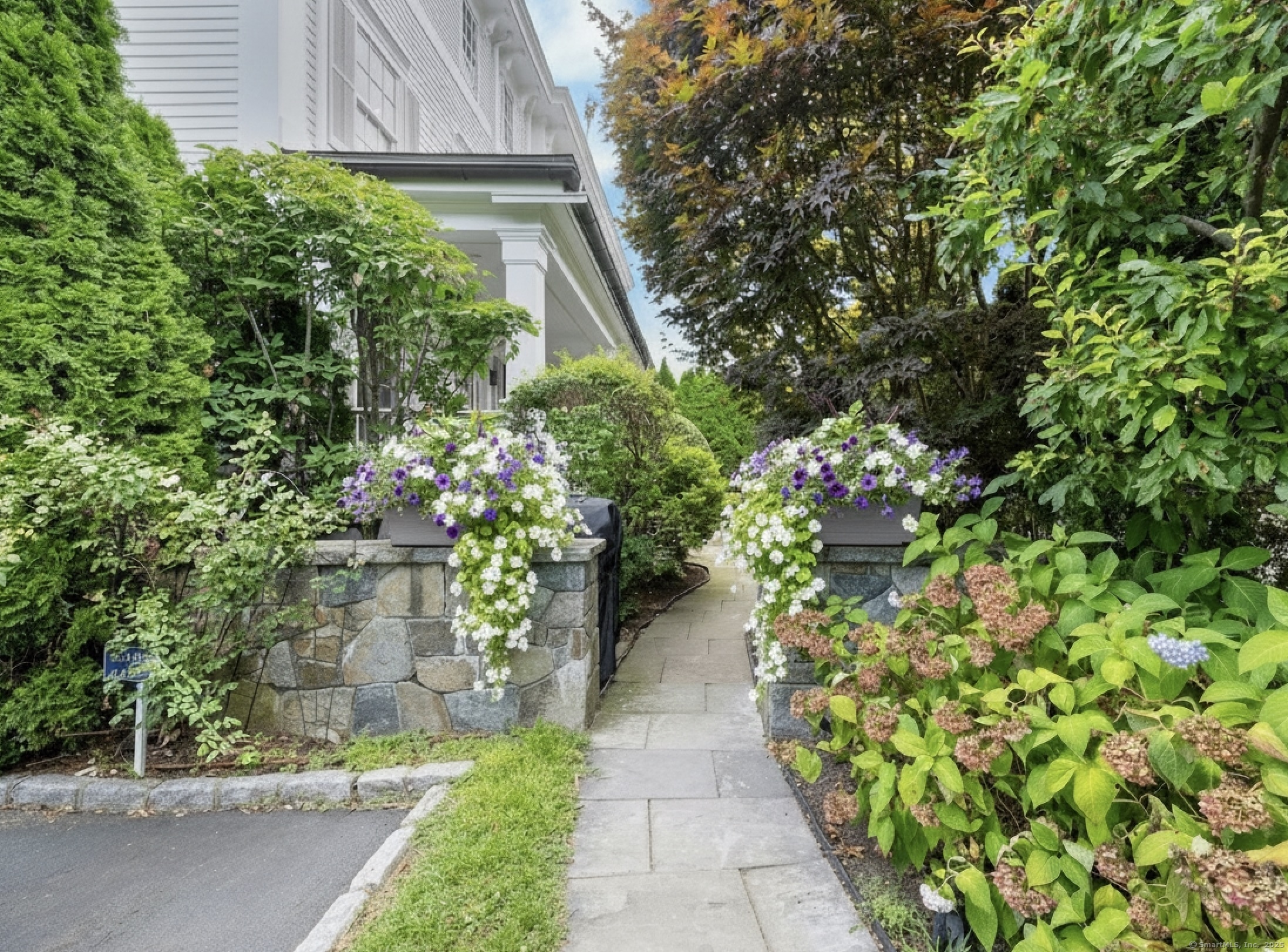 166 Rowayton Avenue, Unit 2 Norwalk, CT 06853 - Photo 11 of 40 a view of a pathway with plants and large trees