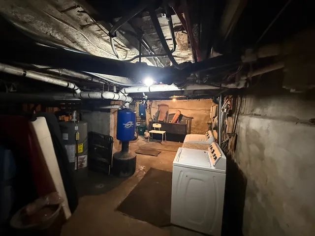a view of storage and utility room