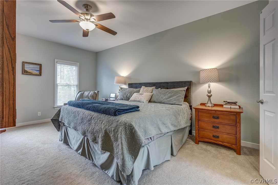 5913 Rosebay Forest Road Midlothian, VA 23112 - Photo 14 of 28 Primary Bedroom with Carpet, Ceiling Fan with Ligh
