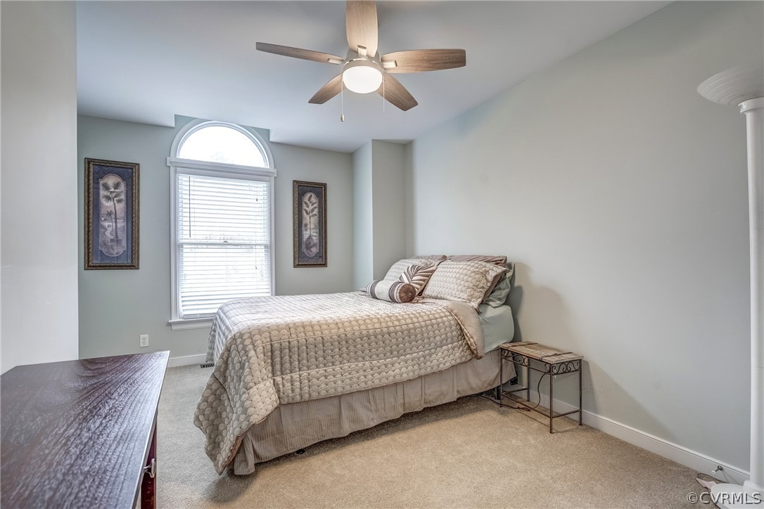 5913 Rosebay Forest Road Midlothian, VA 23112 - Photo 20 of 28 Bedroom with Carpet, Closet, Ceiling Fan with Ligh