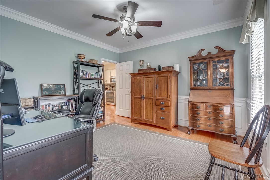 5913 Rosebay Forest Road Midlothian, VA 23112 - Photo 5 of 28 Dining Room (used as an office) with Hardwood Floo