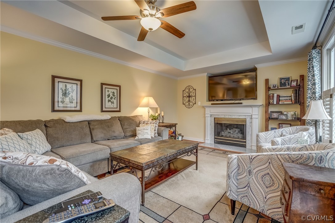 5913 Rosebay Forest Road Midlothian, VA 23112 - Photo 6 of 28 Family Room with Hardwood Floors, Crown Molding Ce