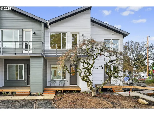 a house view with a backyard space