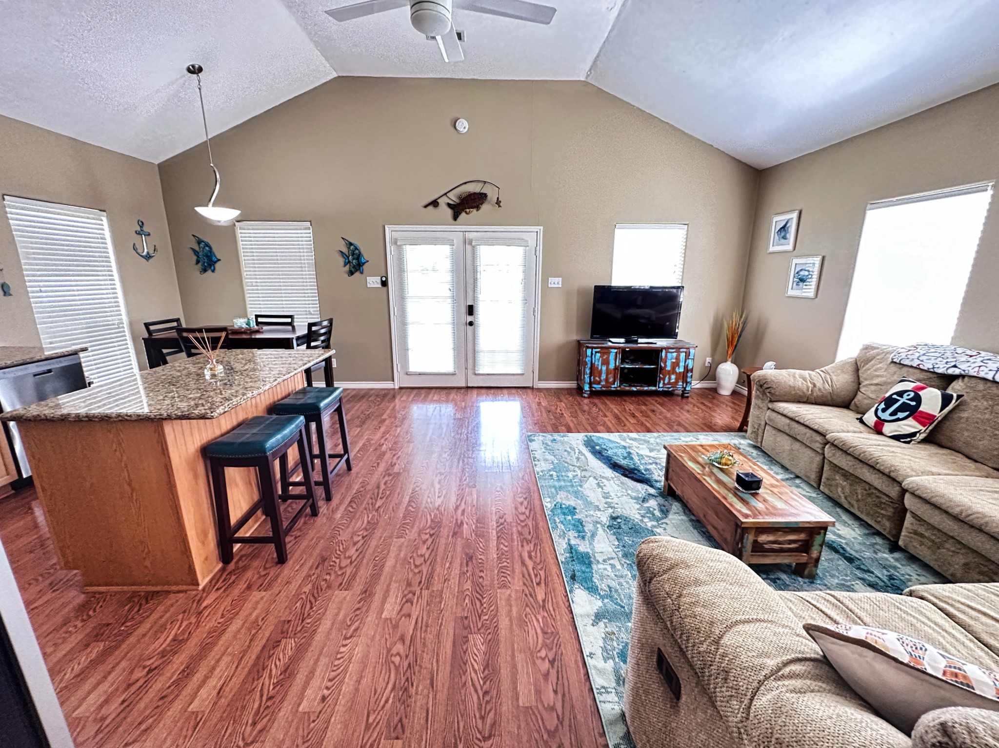 1867 County Road 291 Sargent, TX 77414 - Photo 10 of 38 a living room with furniture and a wooden floor