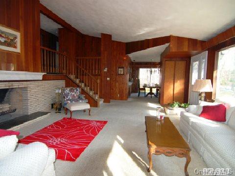 great room with fireplace - open plan