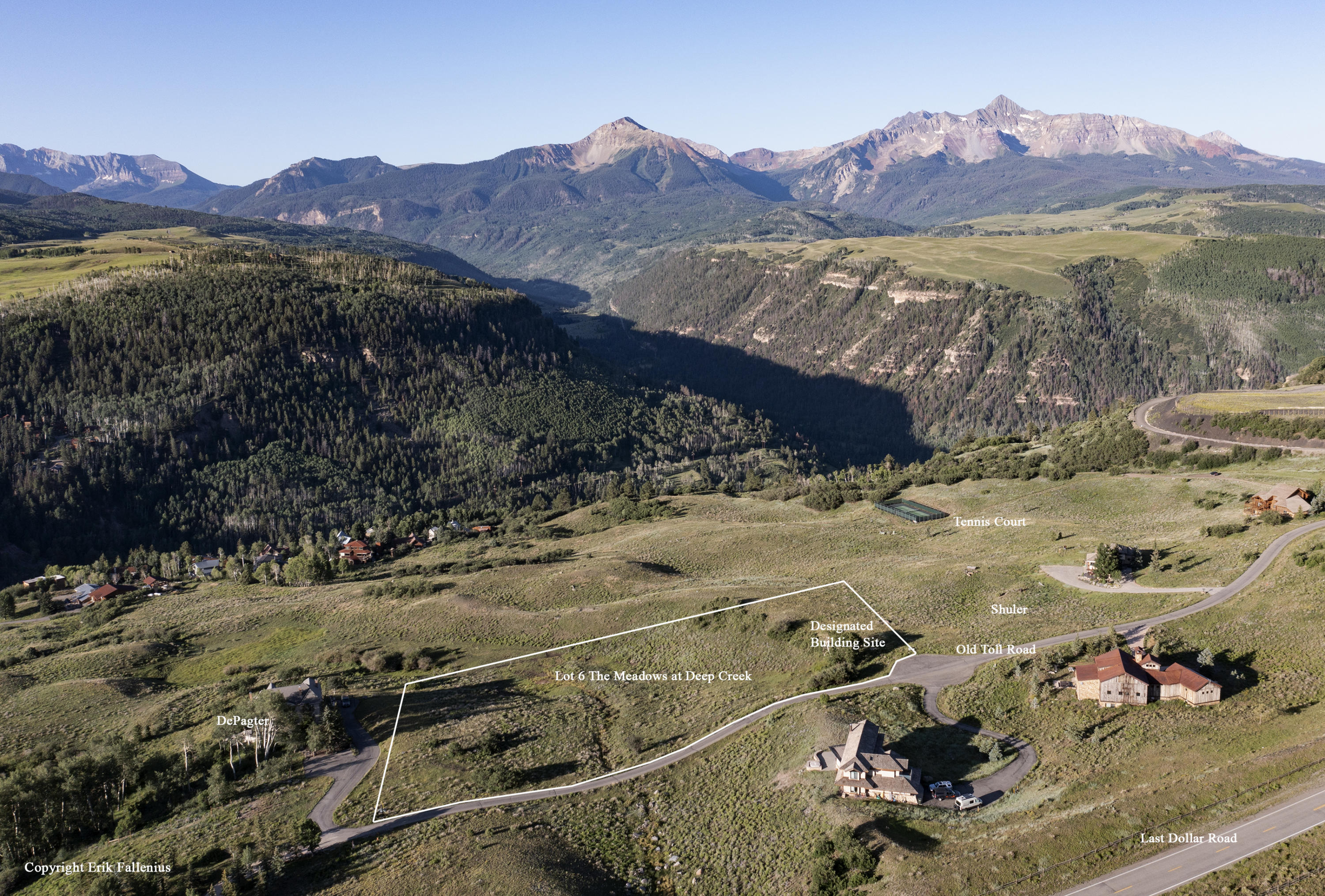Tbd Old Toll Road Telluride, CO 81435 - Photo 6 of 11 Lot 6 The Meadows at Deep Creek Aerial c