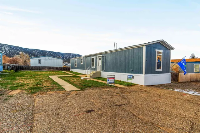 a view of swimming pool with lawn chairs and large tree