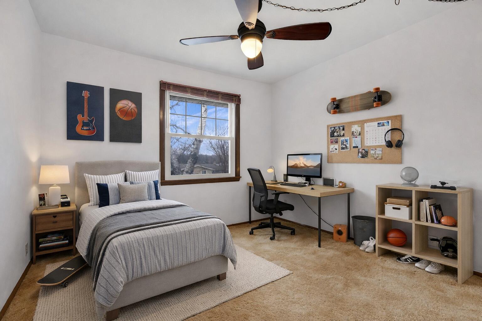 525 Catskill Road Waukesha, WI 53186 - Photo 16 of 23 Virtually Staged - Wood floor under carpet