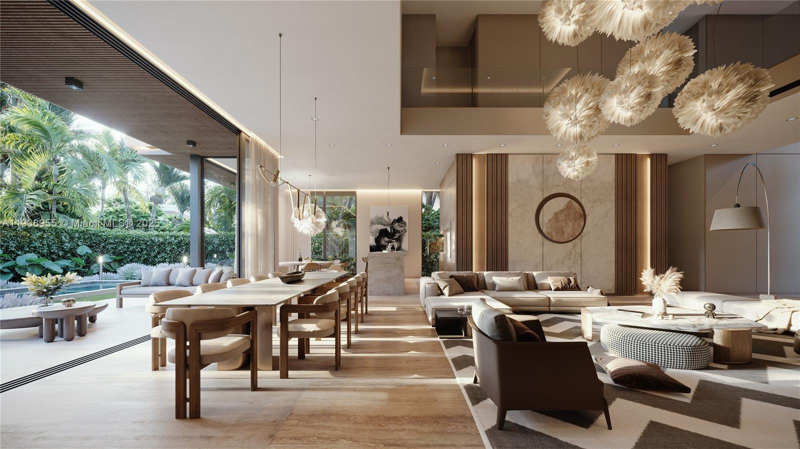 284 Ocean Boulevard Golden Beach, FL 33160 - Photo 11 of 20 a living room with lots of furniture and a large window