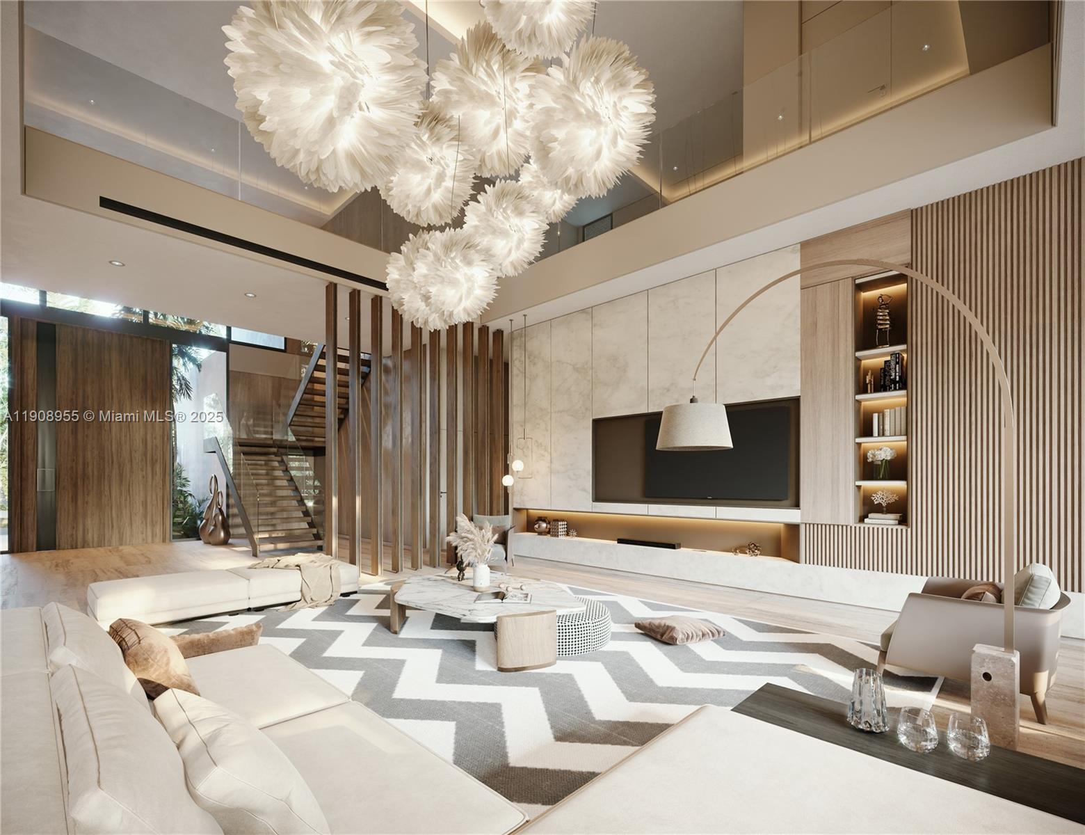 284 Ocean Boulevard Golden Beach, FL 33160 - Photo 12 of 20 a living room with furniture and a large window