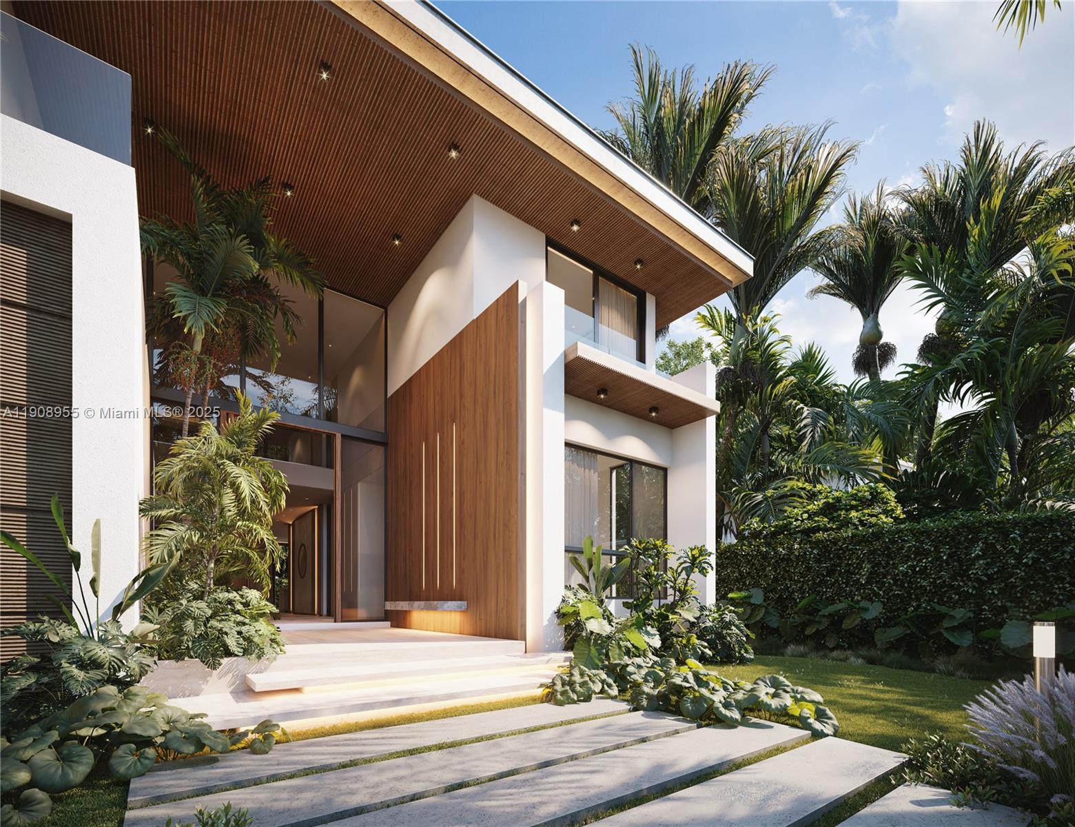 284 Ocean Boulevard Golden Beach, FL 33160 - Photo 14 of 20 a front view of a house with garden