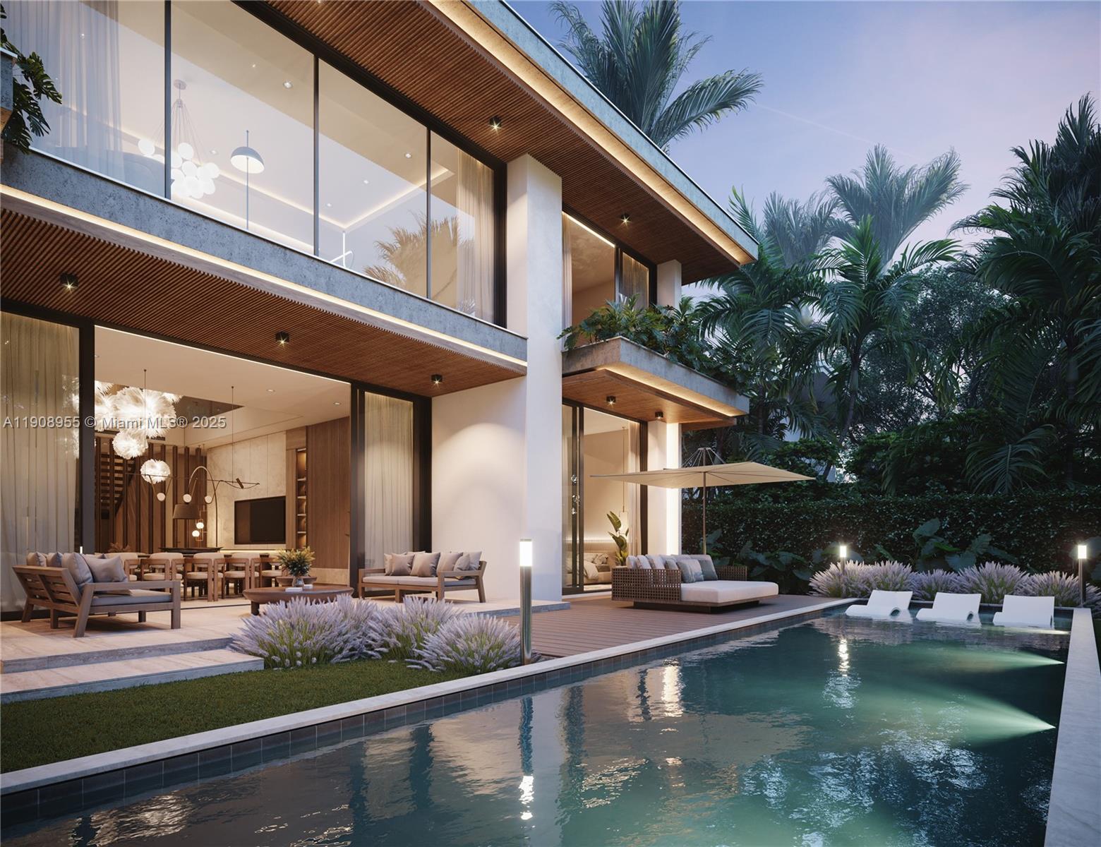 284 Ocean Boulevard Golden Beach, FL 33160 - Photo 6 of 20 a view of a swimming pool with outdoor seating