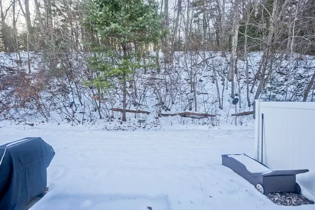 a view of a backyard of the house