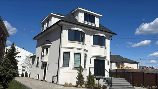 a front view of a house