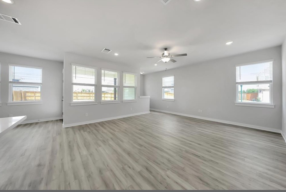 300 Old Trinity Way Georgetown, TX 78628 - Photo 2 of 16 Spare room with recessed lighting, ceiling fan, and light wood finished floors