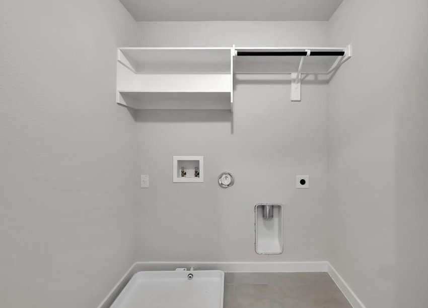 300 Old Trinity Way Georgetown, TX 78628 - Photo 6 of 16 Laundry area featuring hookup for a gas dryer, washer hookup, and electric dryer hookup